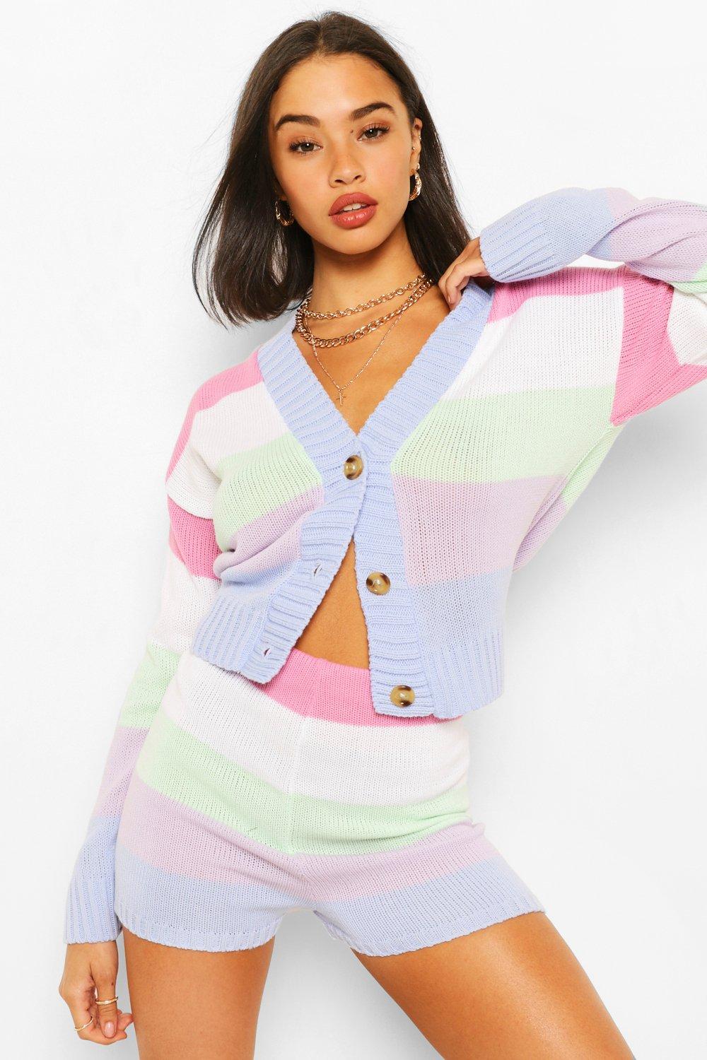 pastel stripe cardigan