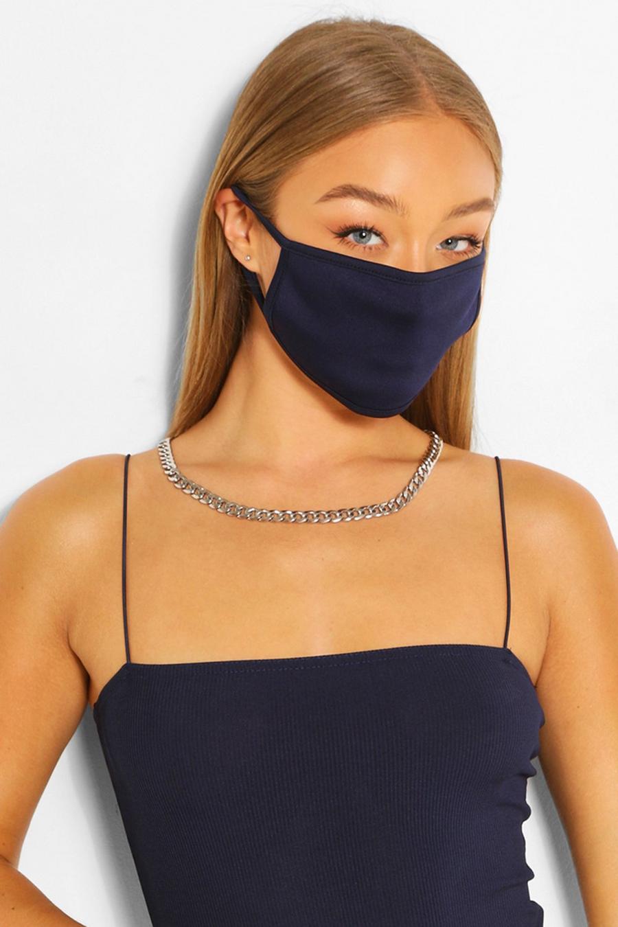 Fashion-Gesichtsmaske in Marineblau image number 1