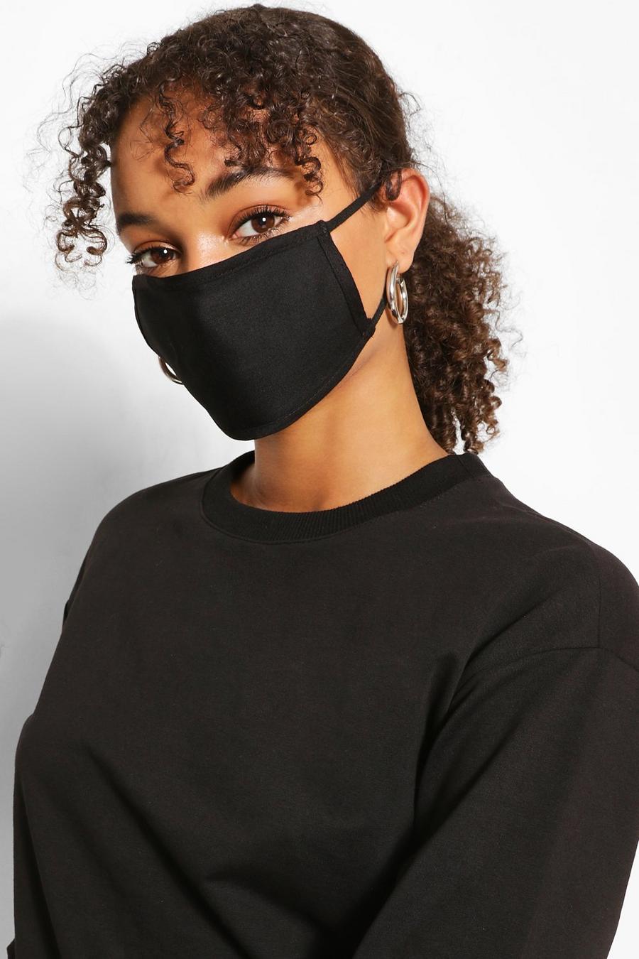Black Mixed Print Fashion Mask 3 Pack image number 1