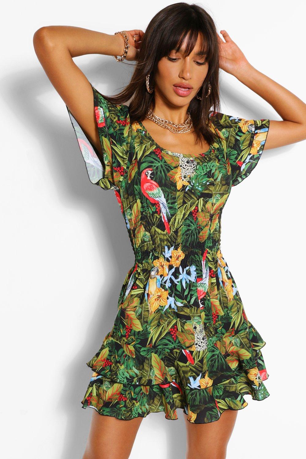 Jurk jungle print new arrivals