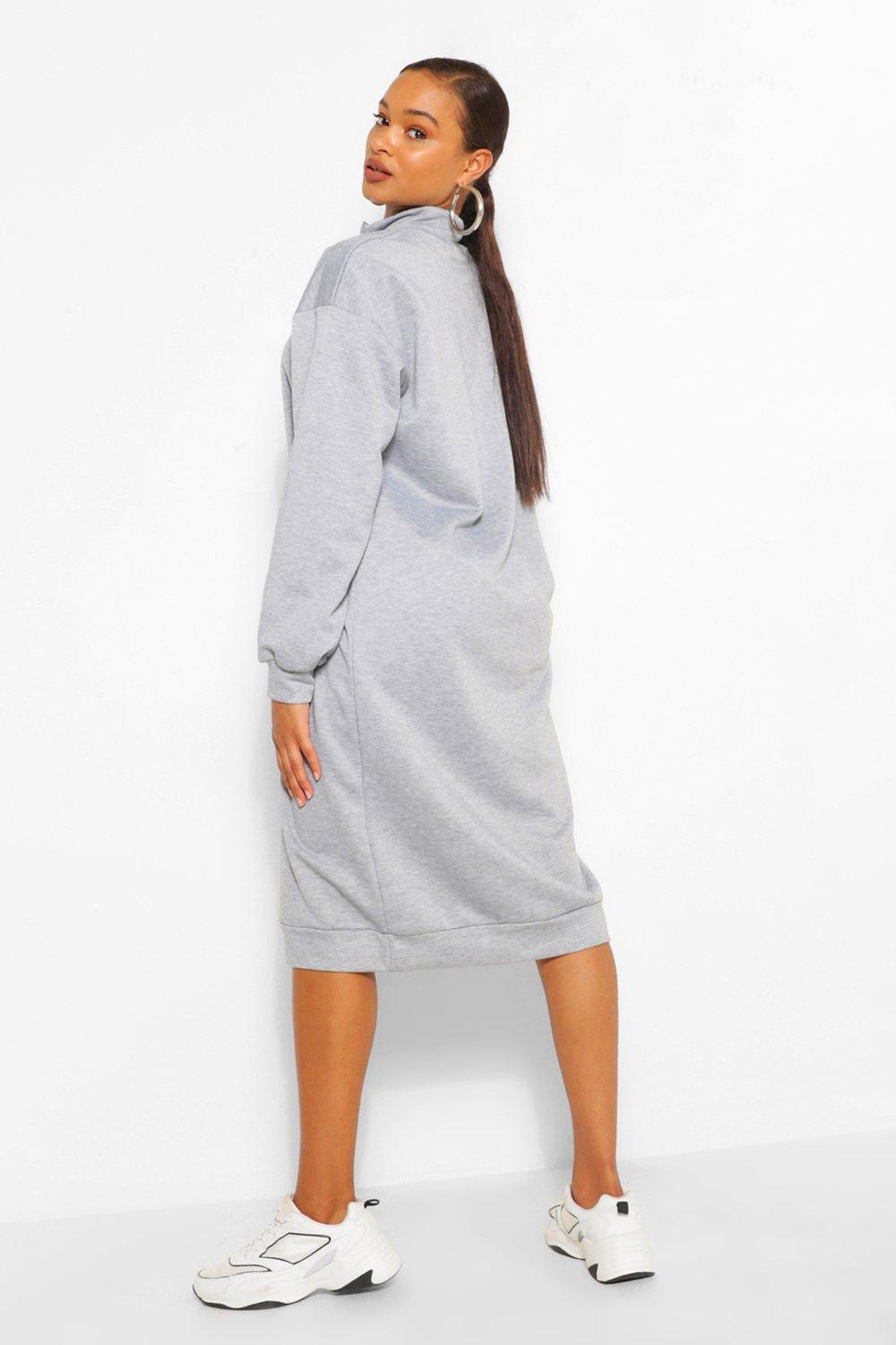 Sweatshirt best sale dress midi