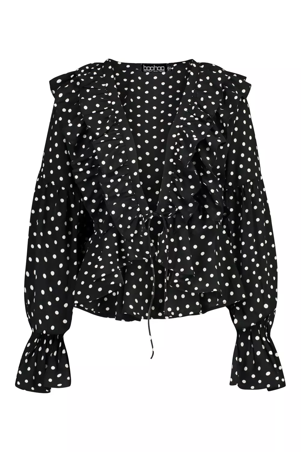 Polka dot store ruffle blouse