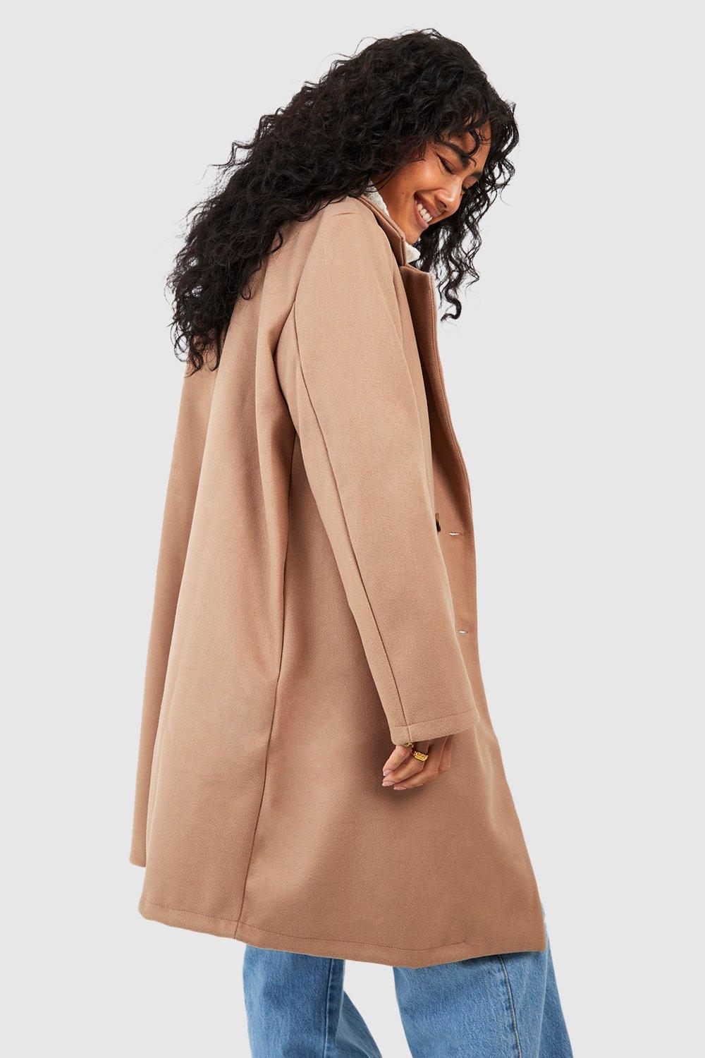 Women's camel hot sale wool coat