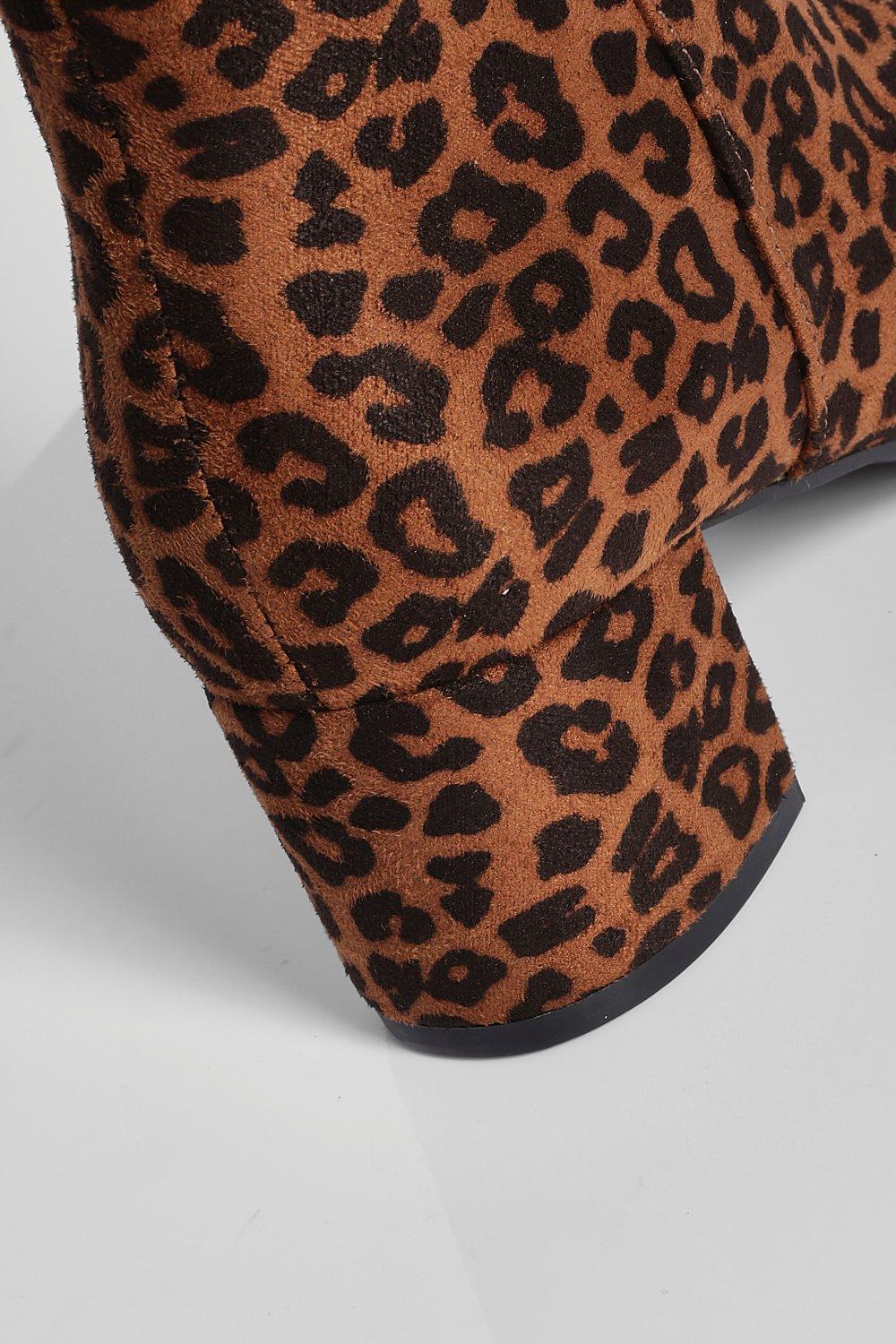 Boohoo leopard print on sale boots