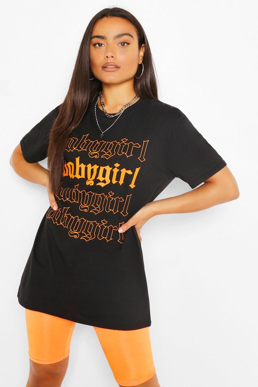 "Babygirl" Oversize t-shirt med slogan image number 1