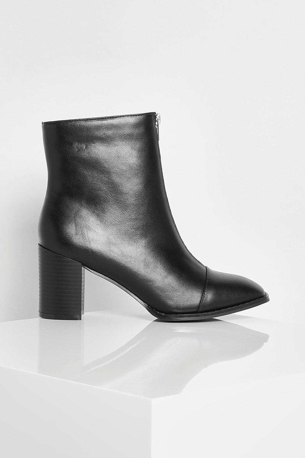 Bottines zippées devant femme hot sale