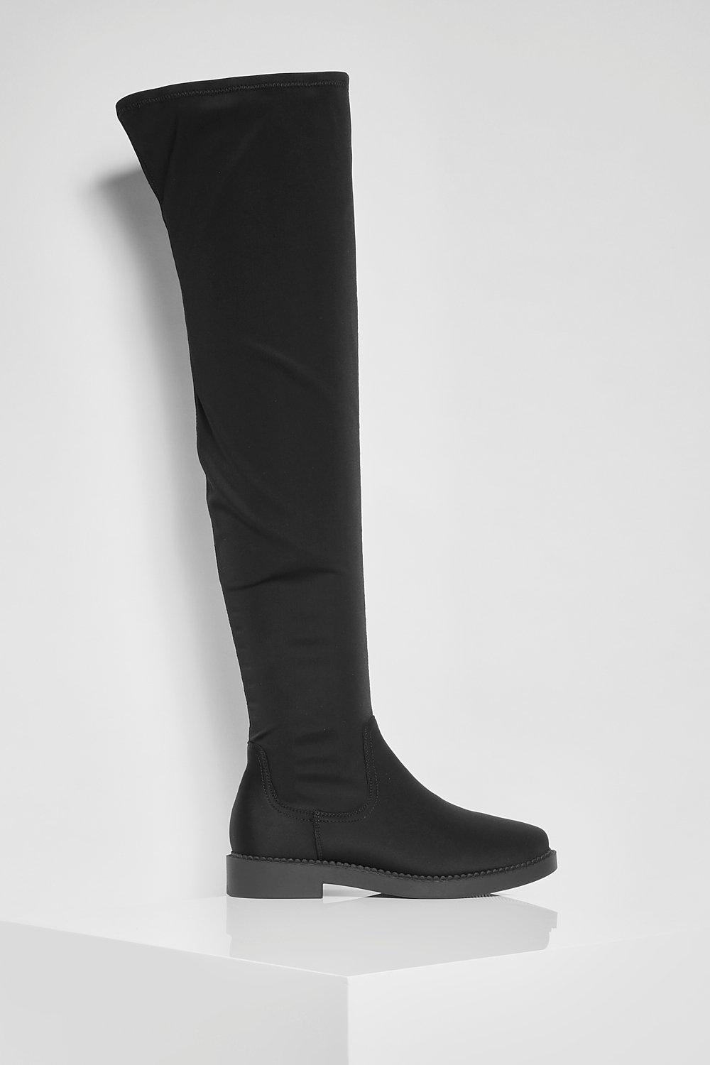 Over the knee flat boots uk on sale