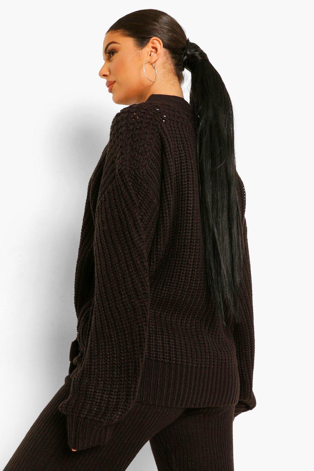 Chunky wrap cardigan hotsell