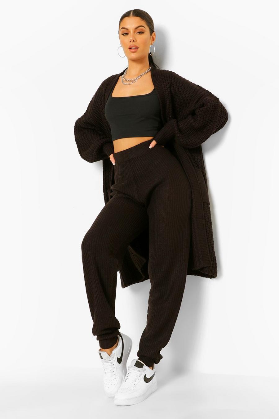 Black Set Met Oversized Cardigan Met Ballonmouwen image number 1