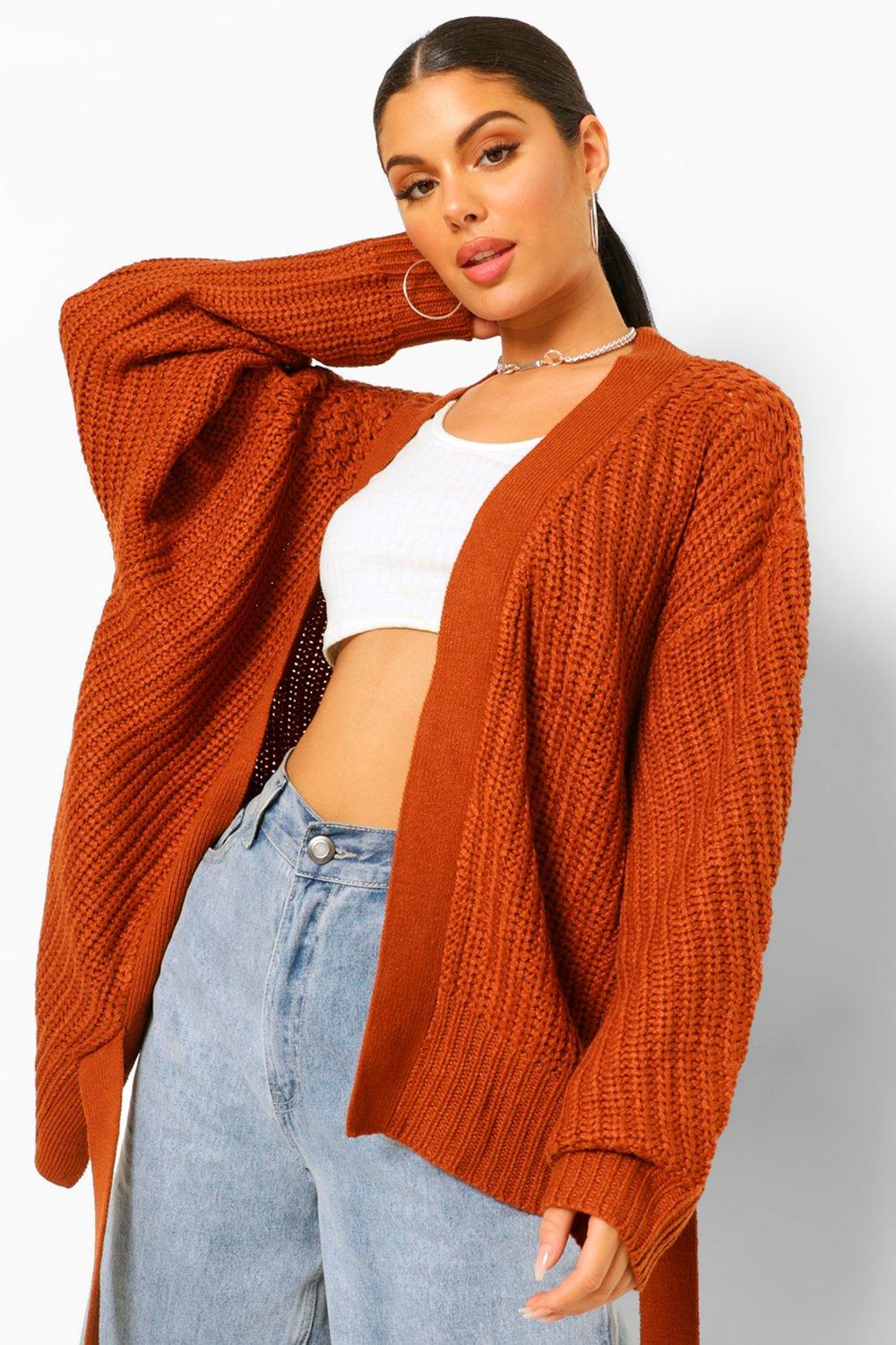 chunky knit wrap cardigan