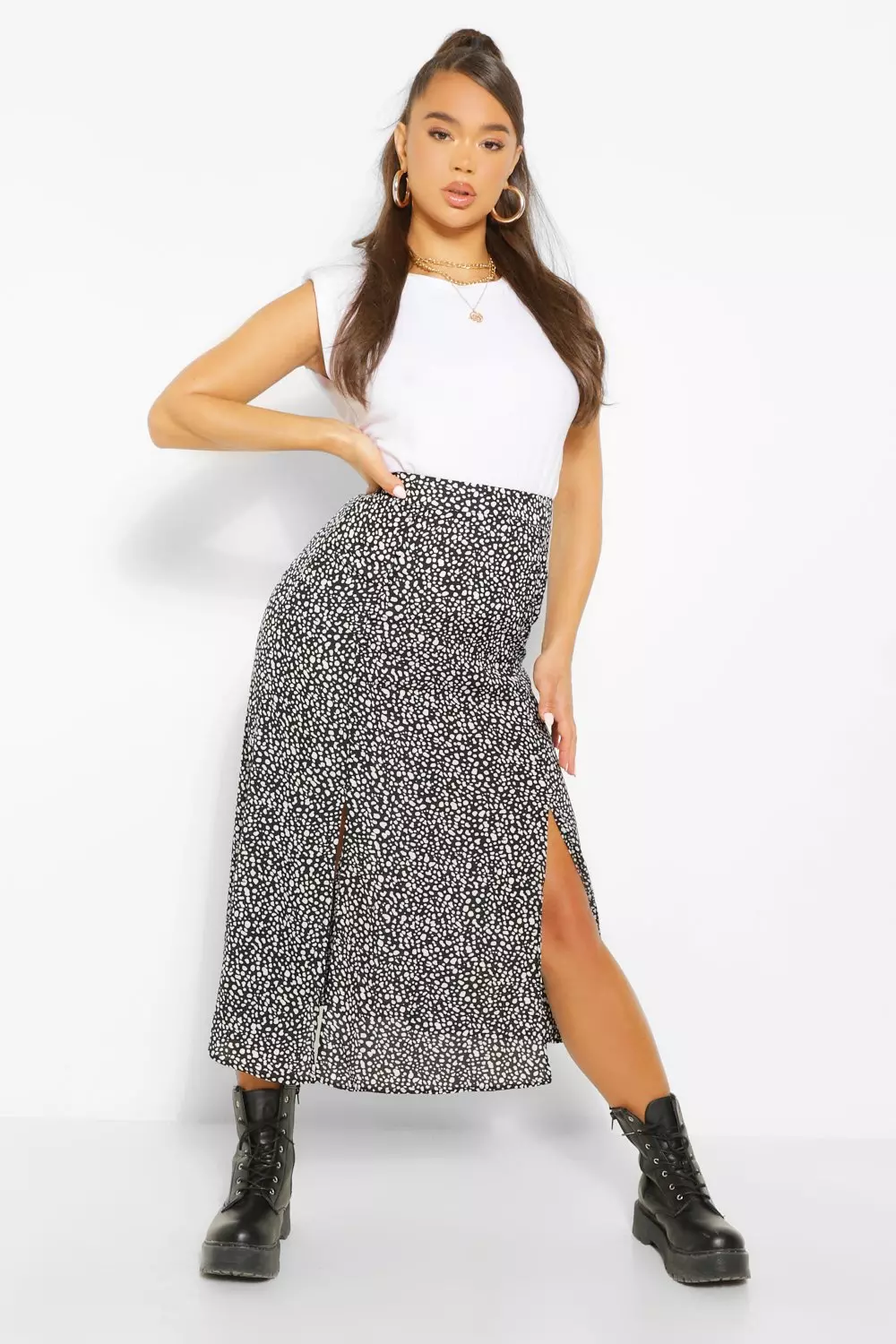 Floaty shop midi skirt