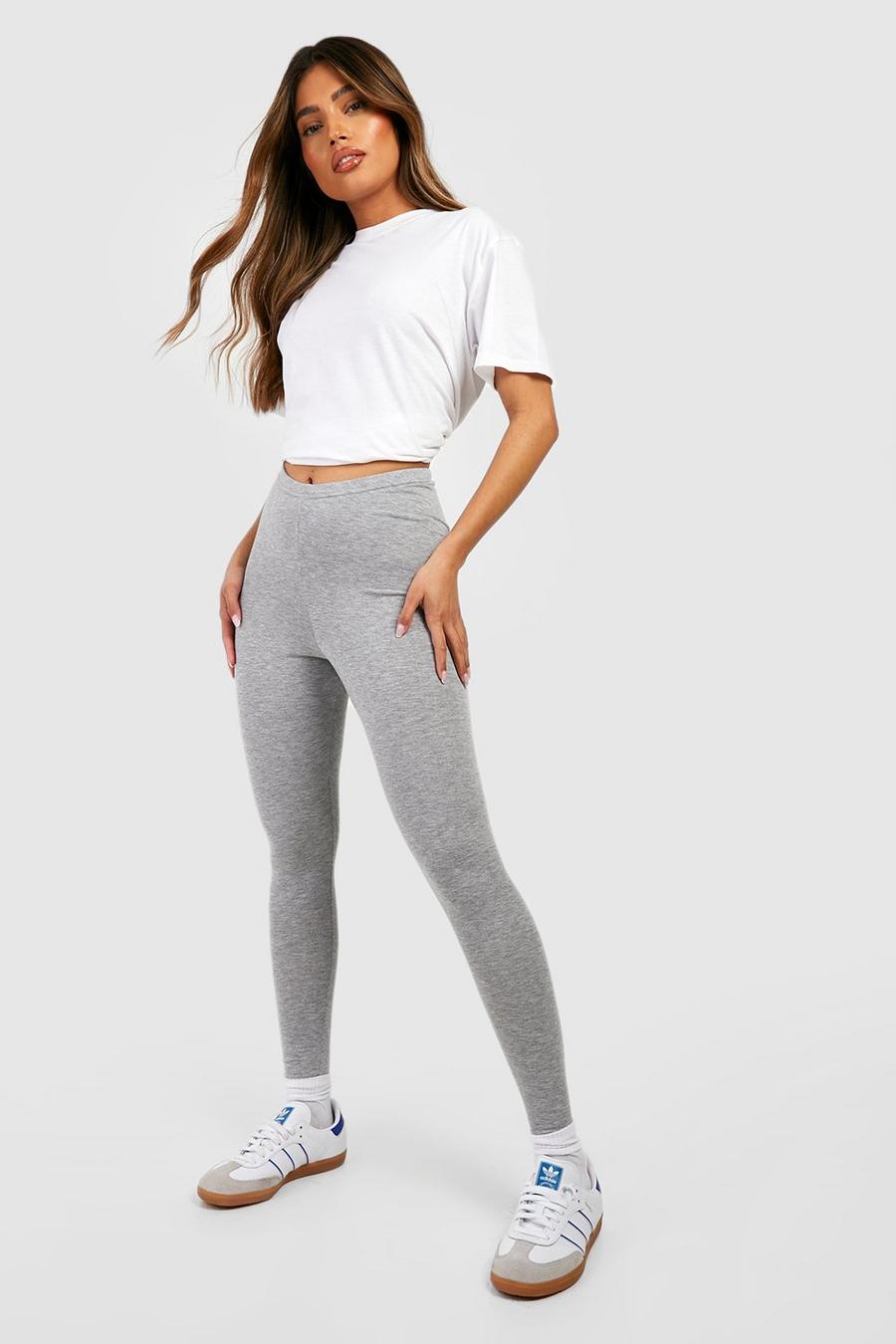 Grey marl Ruched Bum Booty Boosting Jersey Knit Leggings image number 1