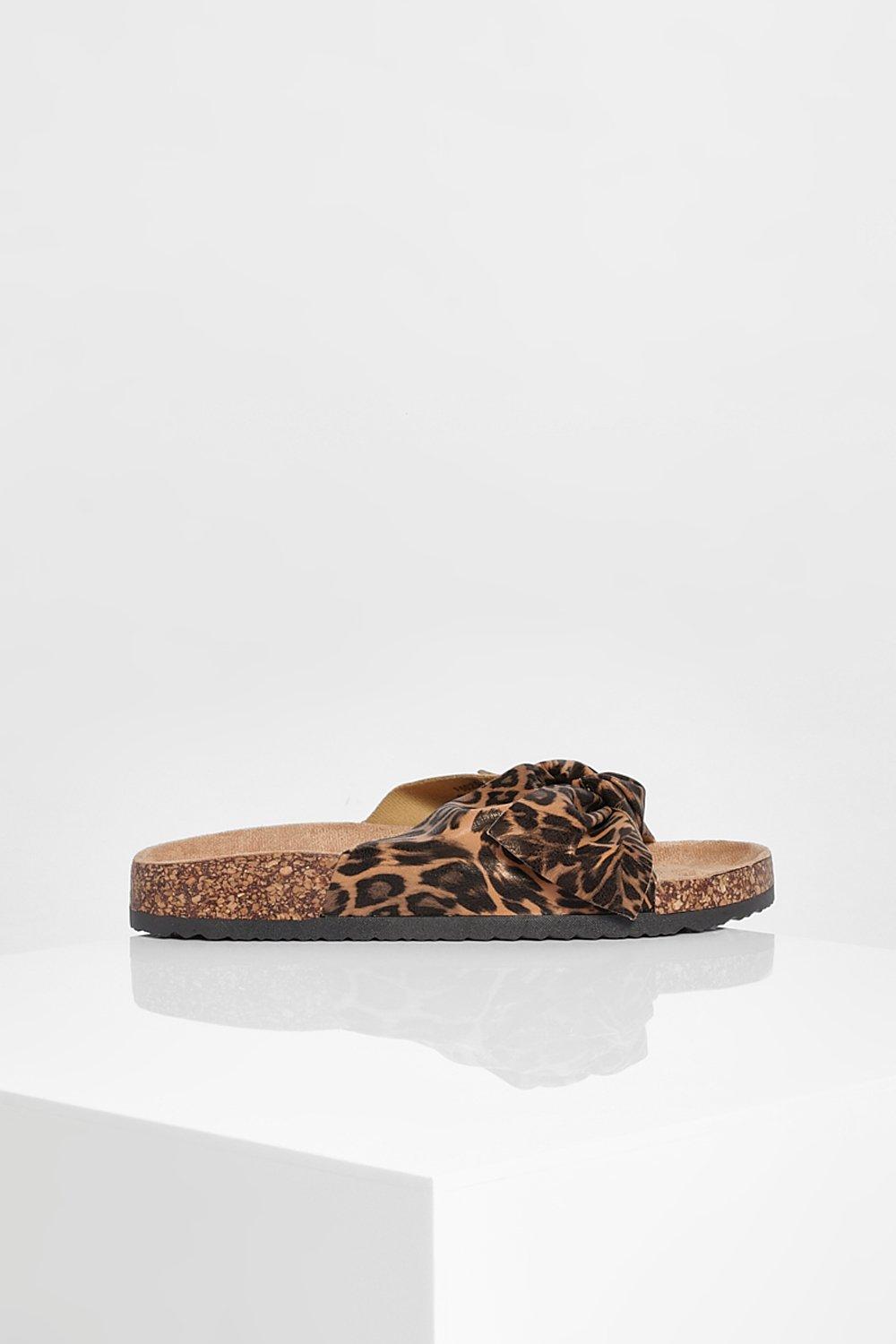 Leopard print sliders discount uk