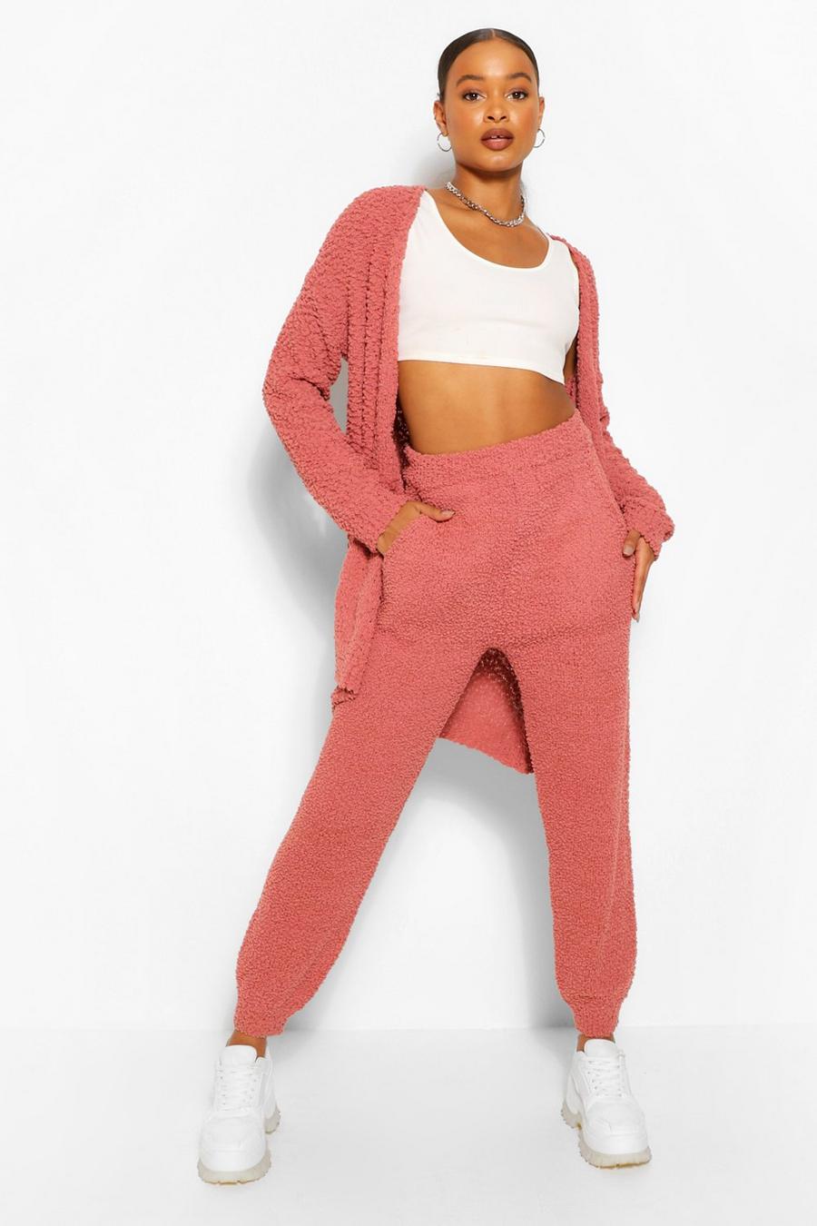 Rose Textured Knit Joggers image number 1