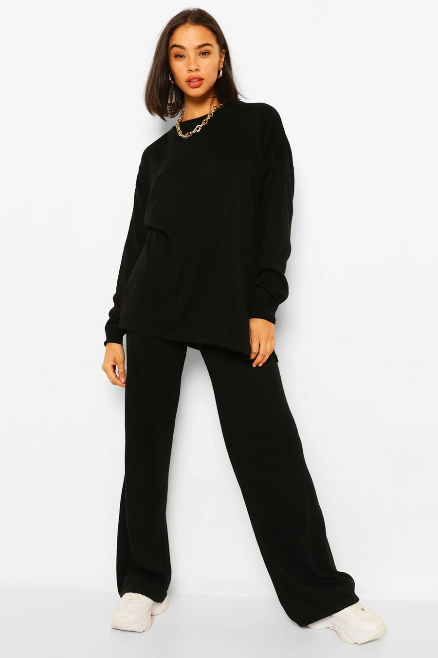 Oversized Rib Knit Tunic Two-Piece image number 1