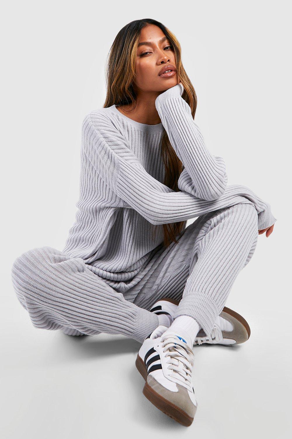 Slouchy Rib Knitted Tracksuit boohoo CA