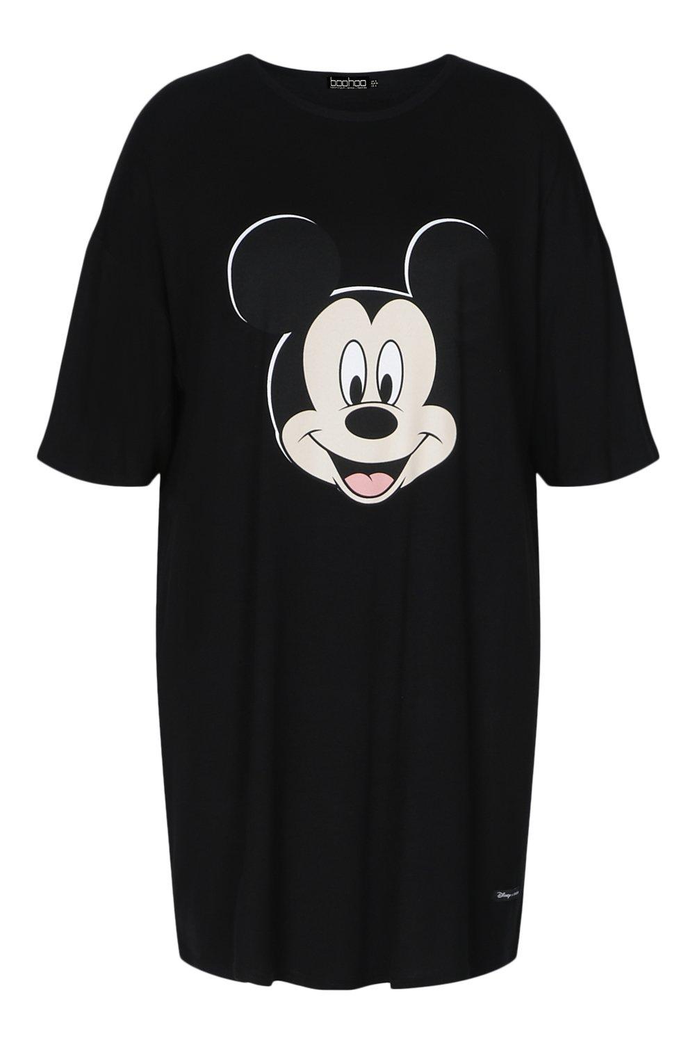 Disney X Boohoo Plus Mickey Graphic T Shirt Dress