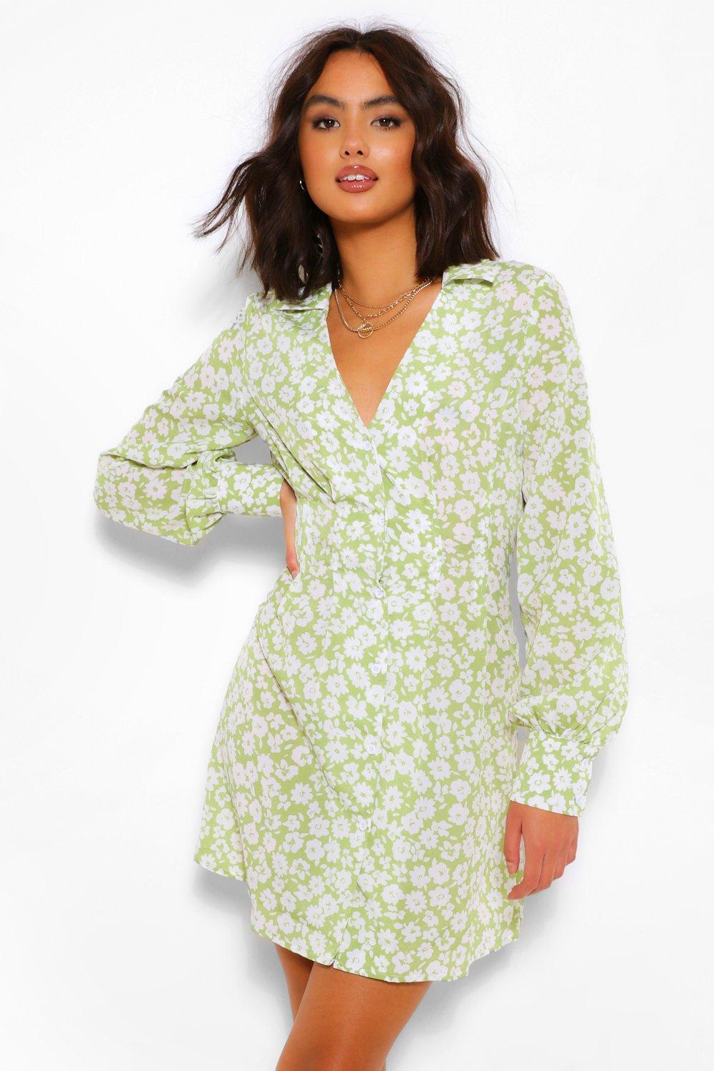 ditsy shirt dress