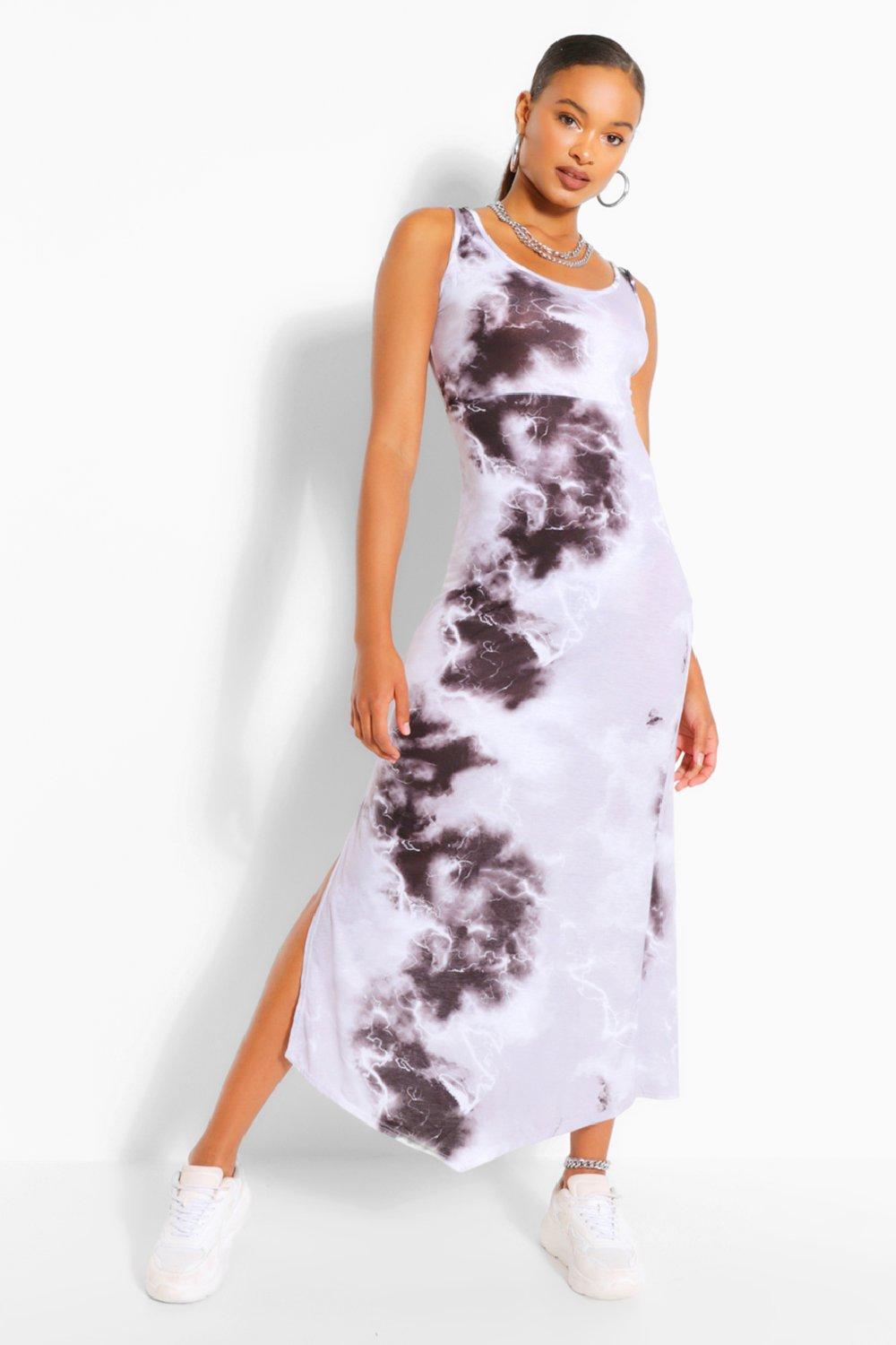 tie dye dress boohoo