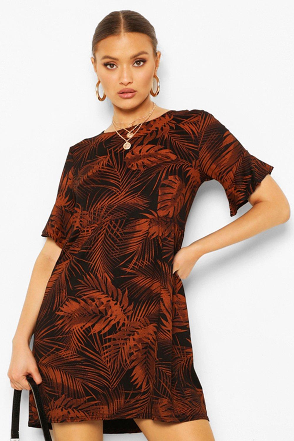 boohoo leaf dress