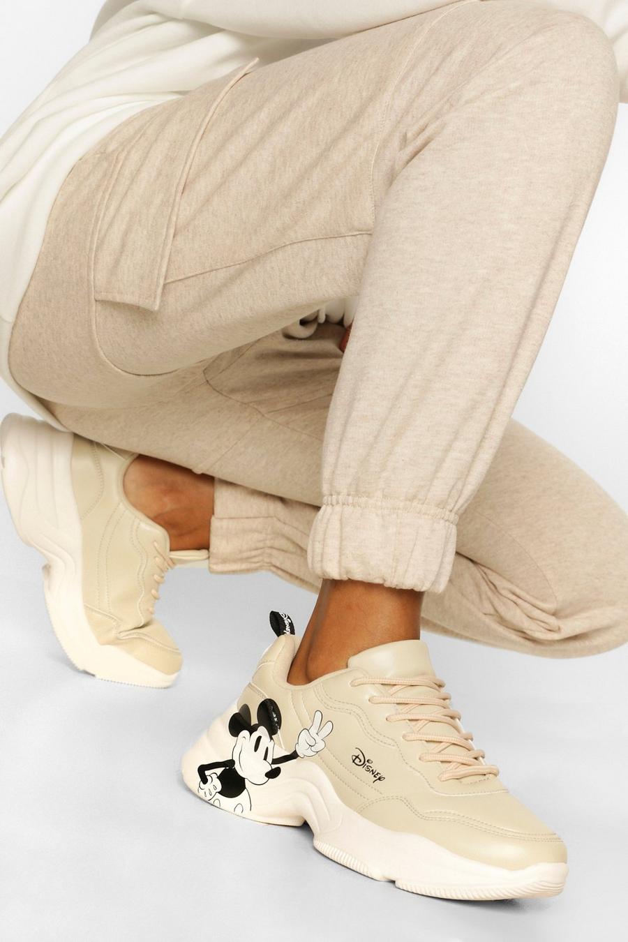 Zapatillas deportivas gruesas Disney X Boohoo, Blanco image number 1