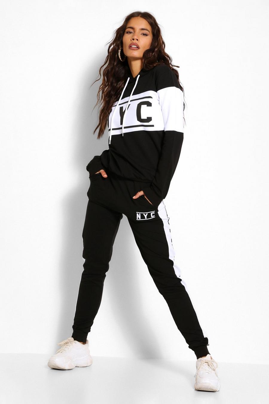 Black NYC COLOUR BLOCK TRACKSUIT image number 1