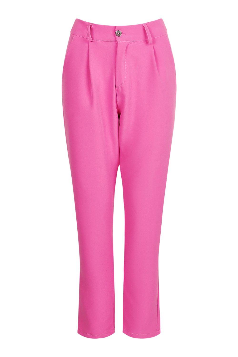 hot pink tailored trousers
