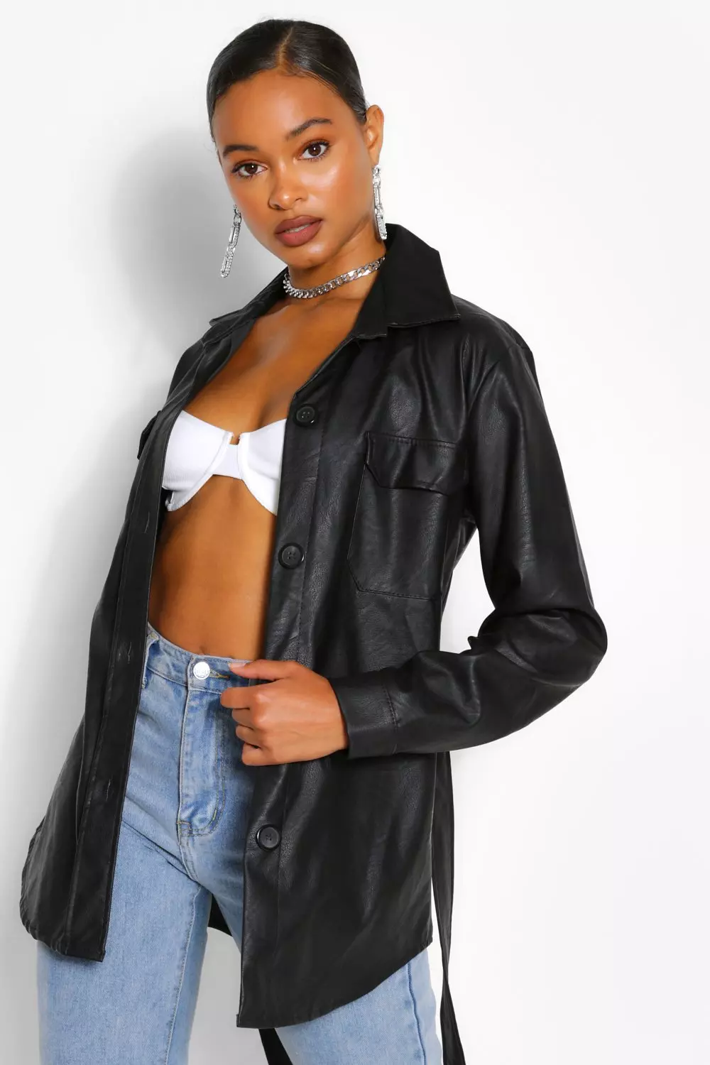 Leather Utility Jacket