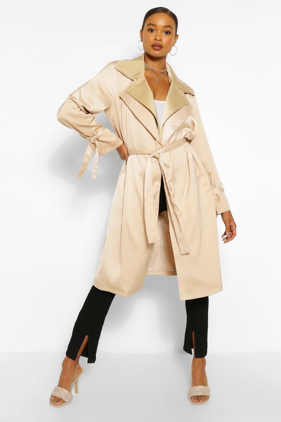 Stone Double Layer Oversized Trench Coat image number 1