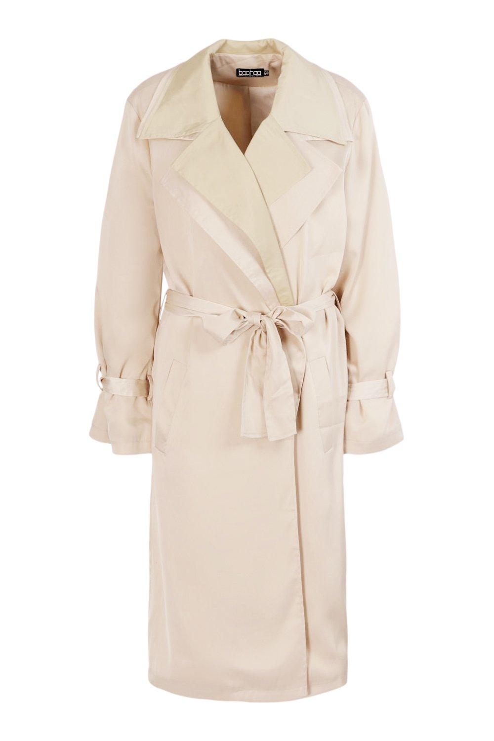 Double Layer Oversized Trench Coat | boohoo Double Layer Oversized Trench Coat | boohoo