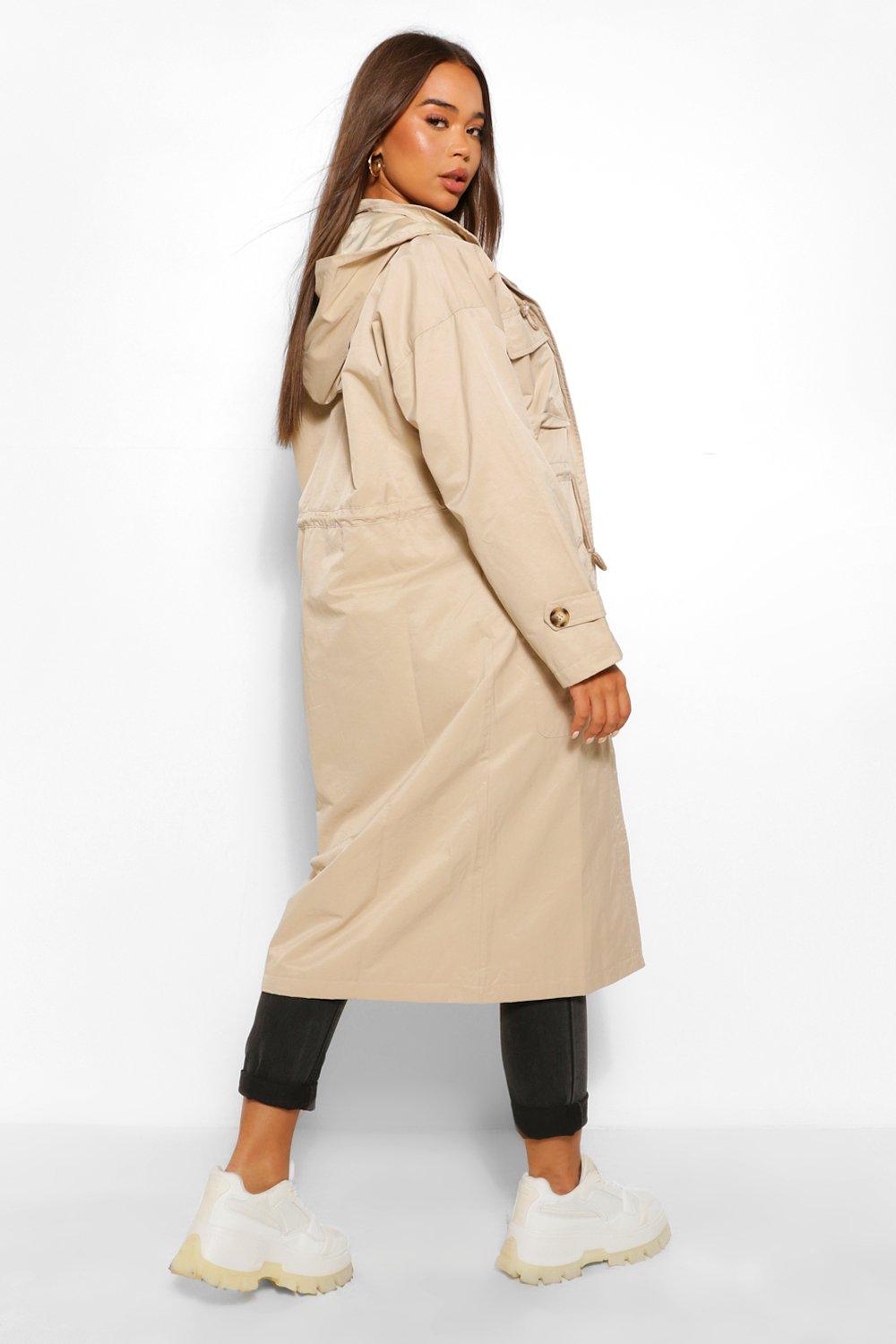 Trench con capucha mujer hot sale