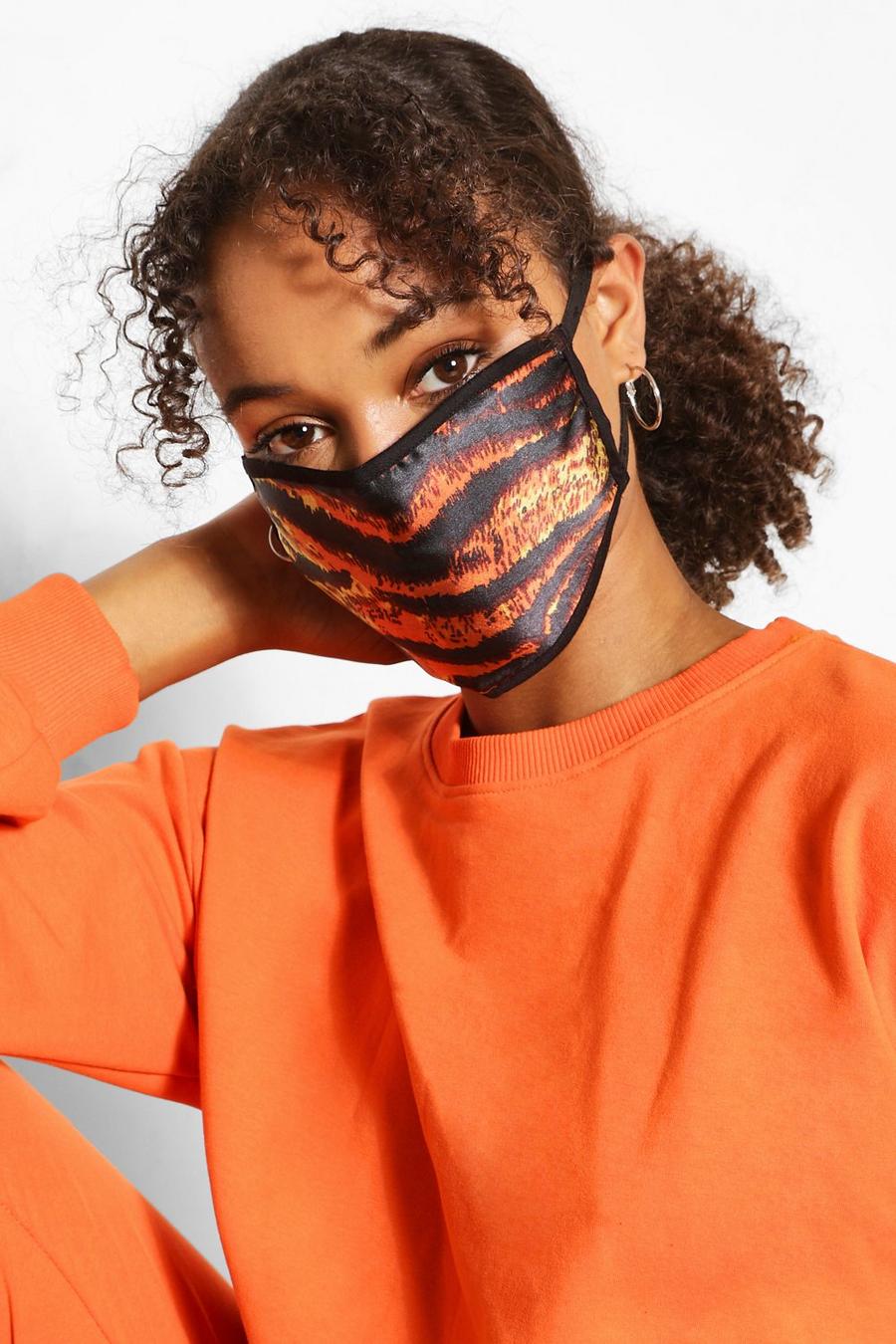 Brown Tiger Fashion Face Mask image number 1