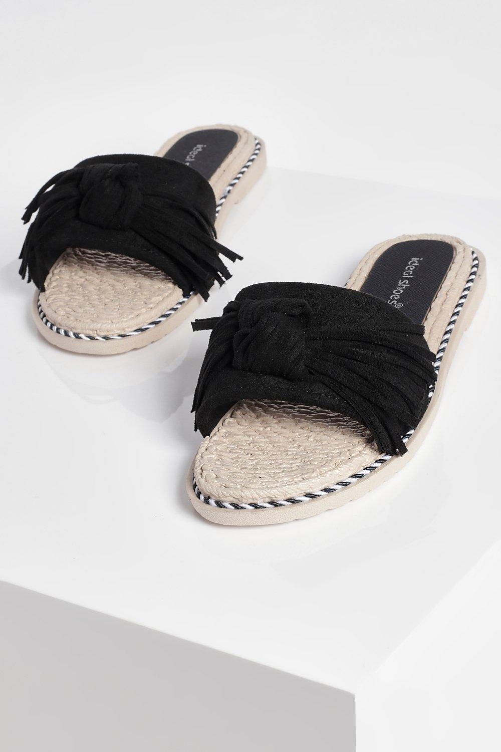 black bow sliders