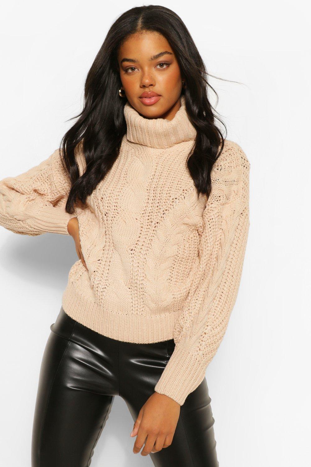 Pull grosse maille online torsadée femme