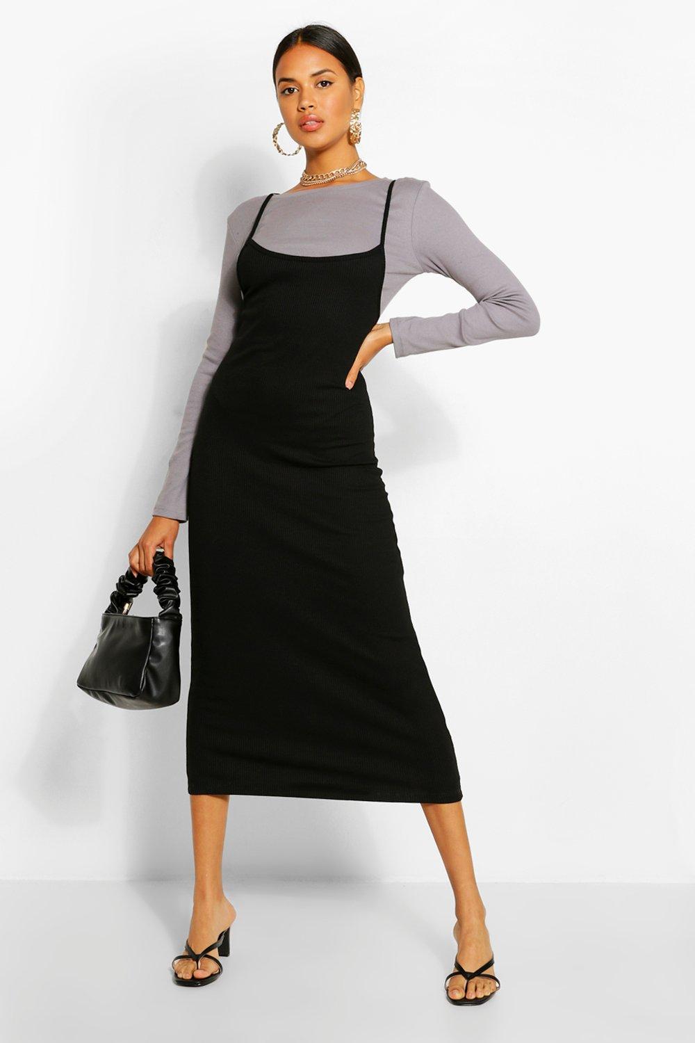 Midi black cheap slip