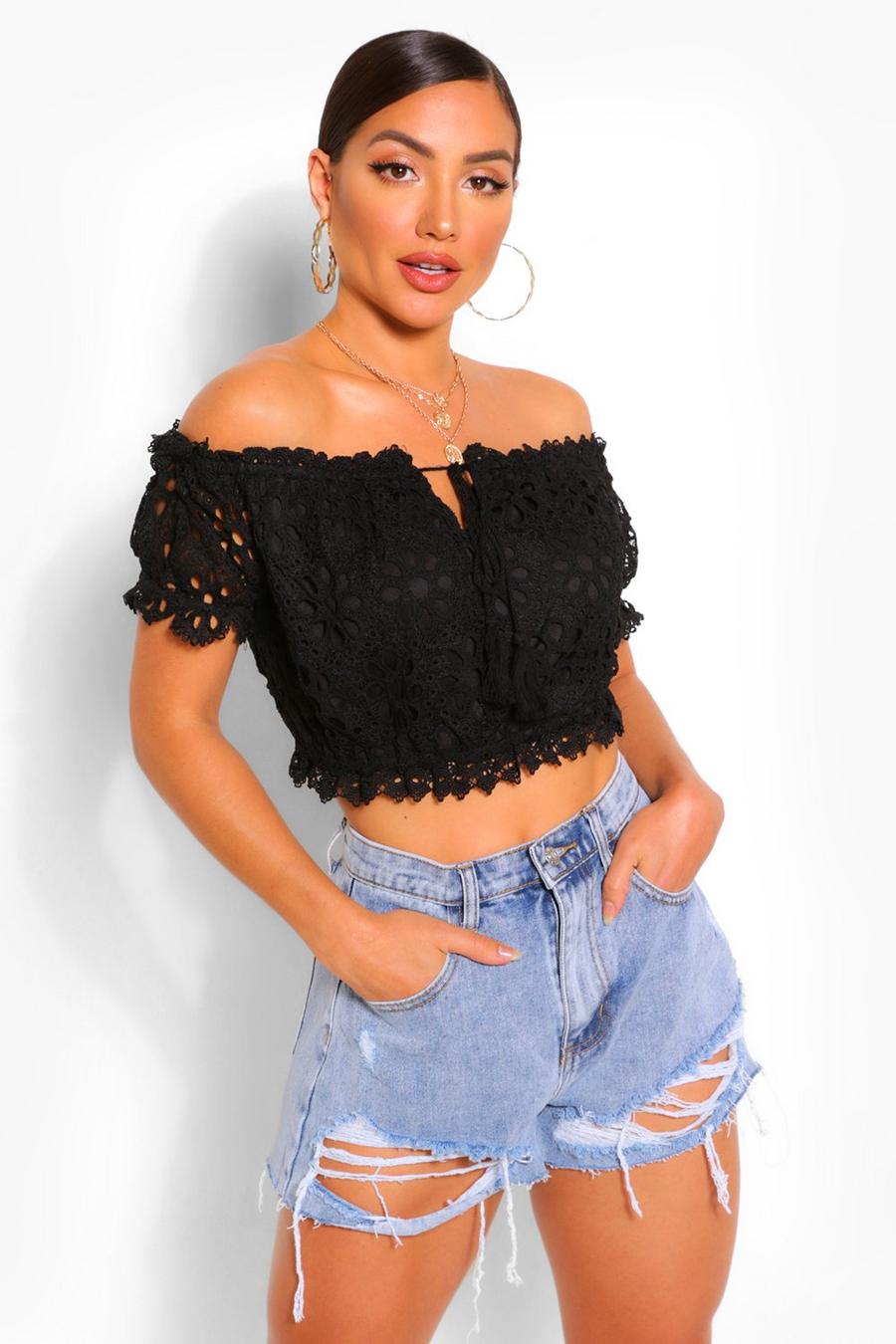 Broiderie Anglaise Off The Shoulder Top image number 1
