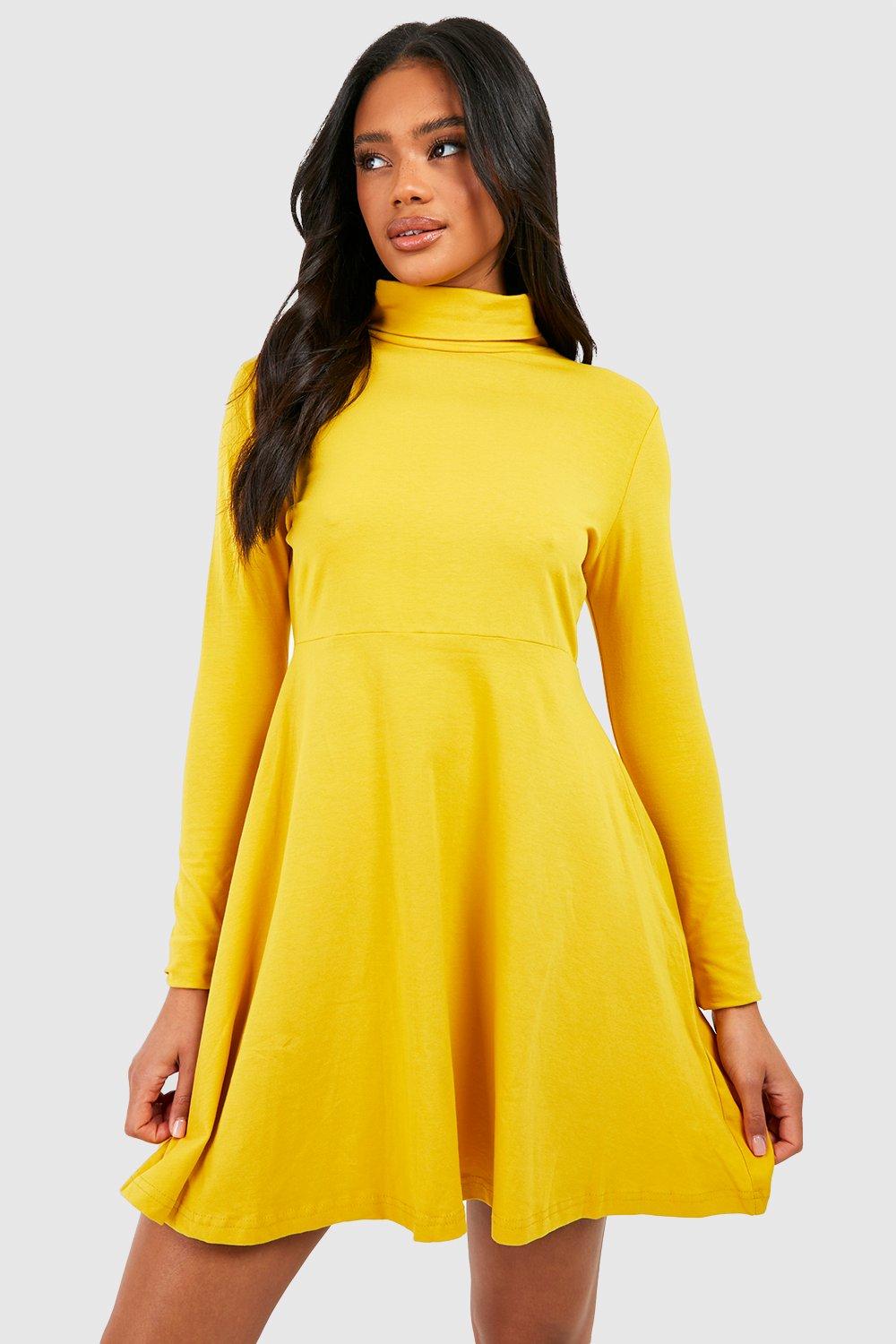 https://media.boohoo.com/i/boohoo/fzz54497_mustard_xl_2/female-mustard-basic-long-sleeve-high-neck-skater-dress