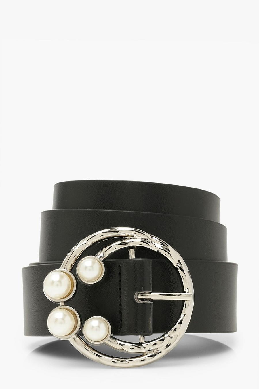Double Pearl Buckle Detail Belt image number 1