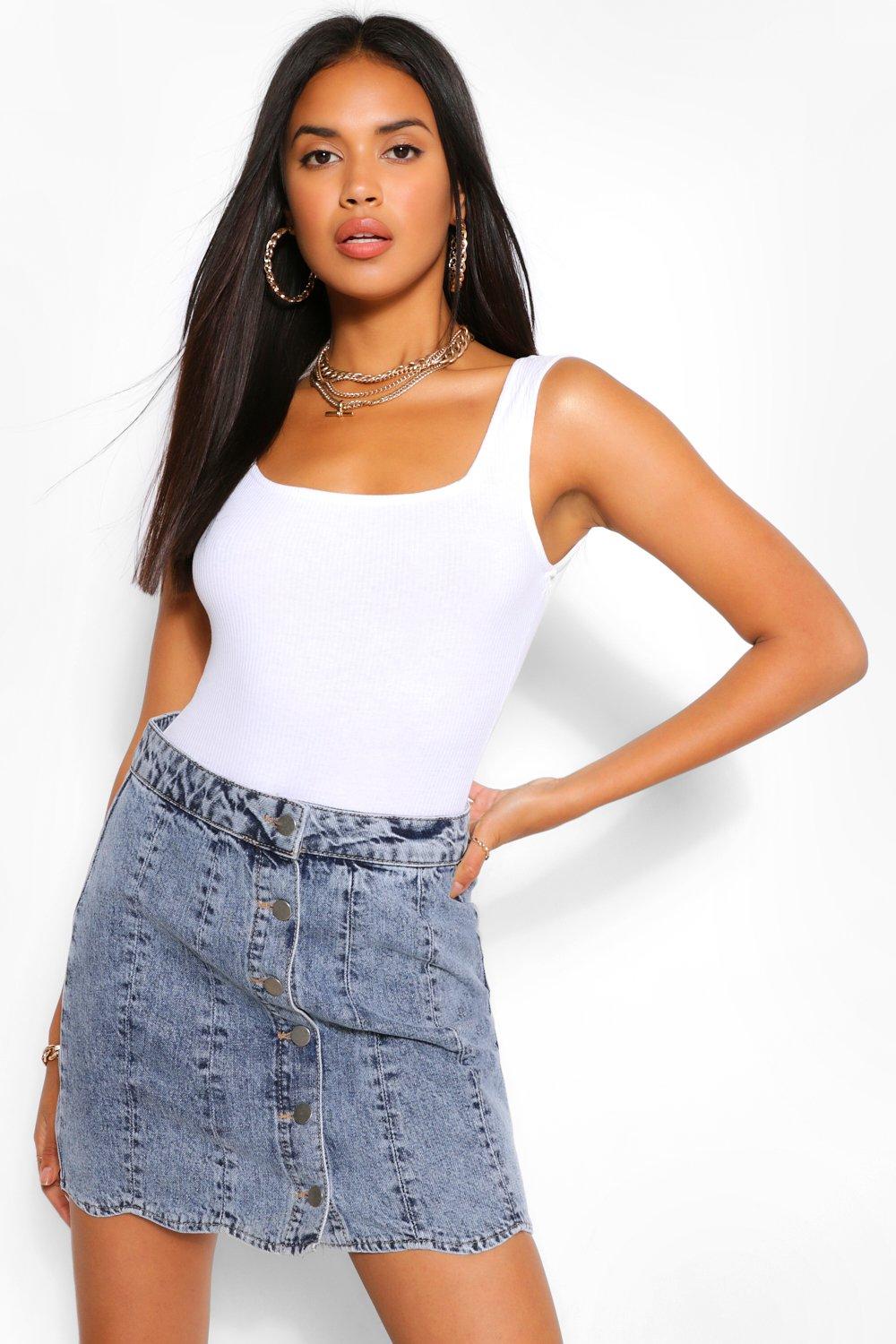 stretch denim skirt uk