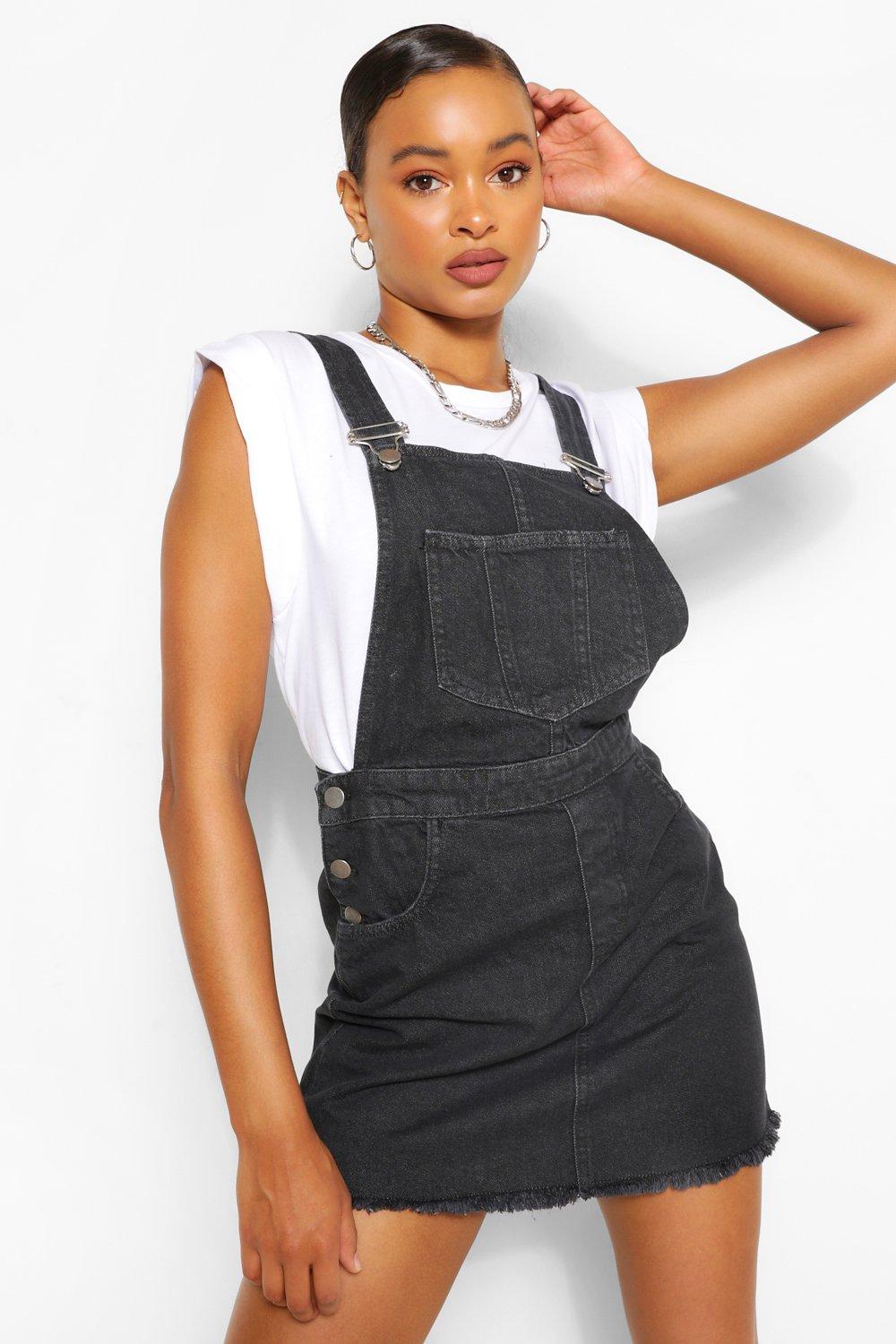 Black 2025 denim pinafore