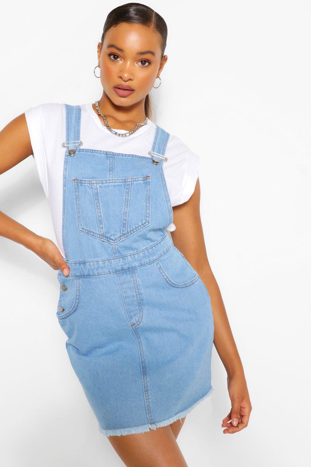 dungaree dress boohoo