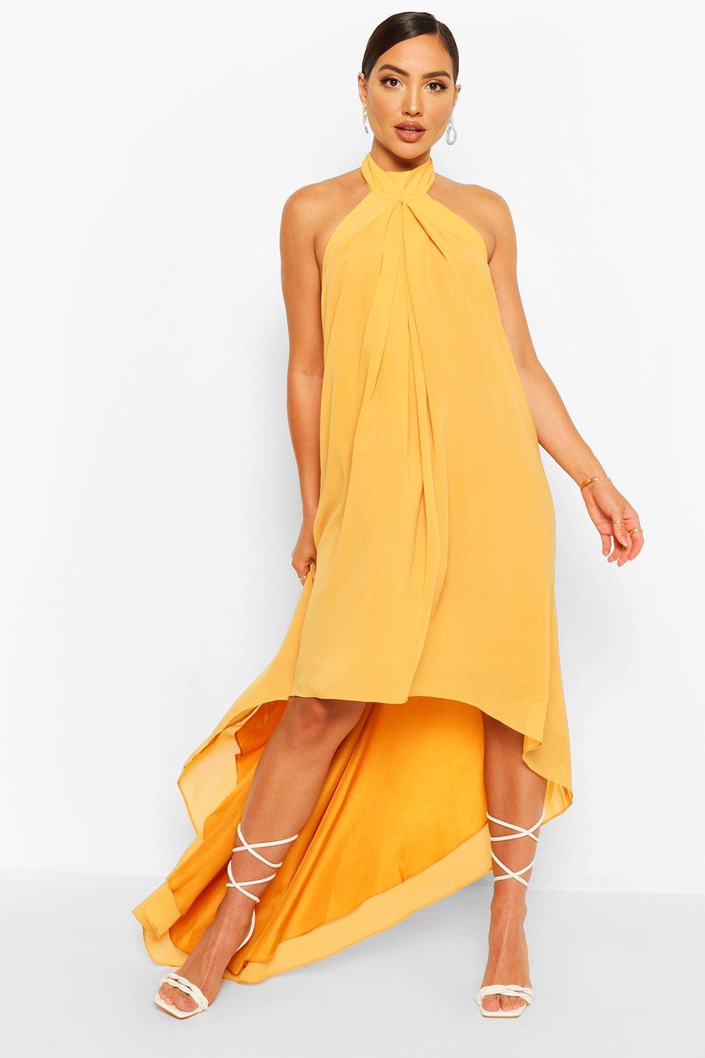 boohoo high low dress