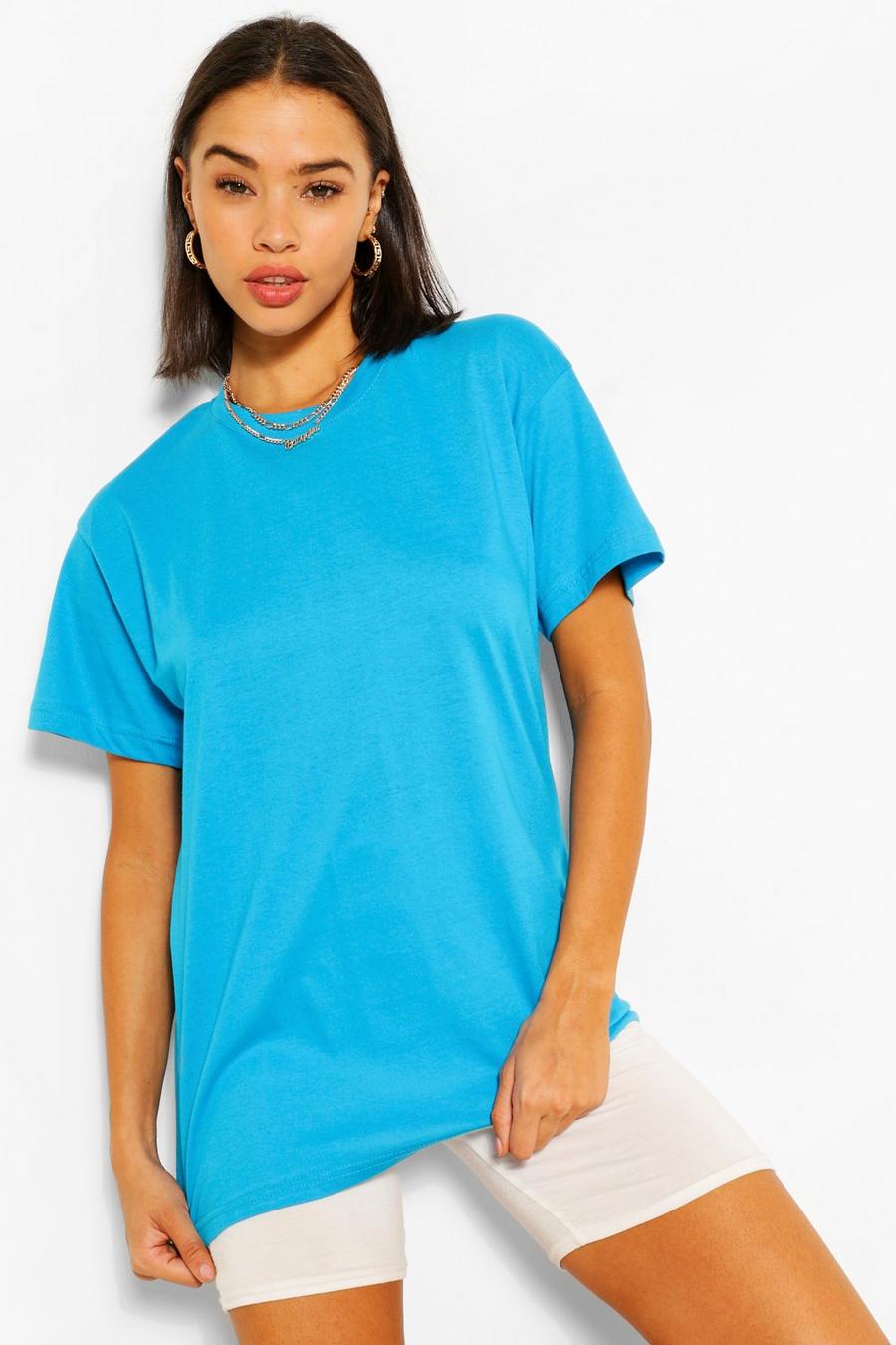 T-shirt basic a maniche corte, Azzurro image number 1
