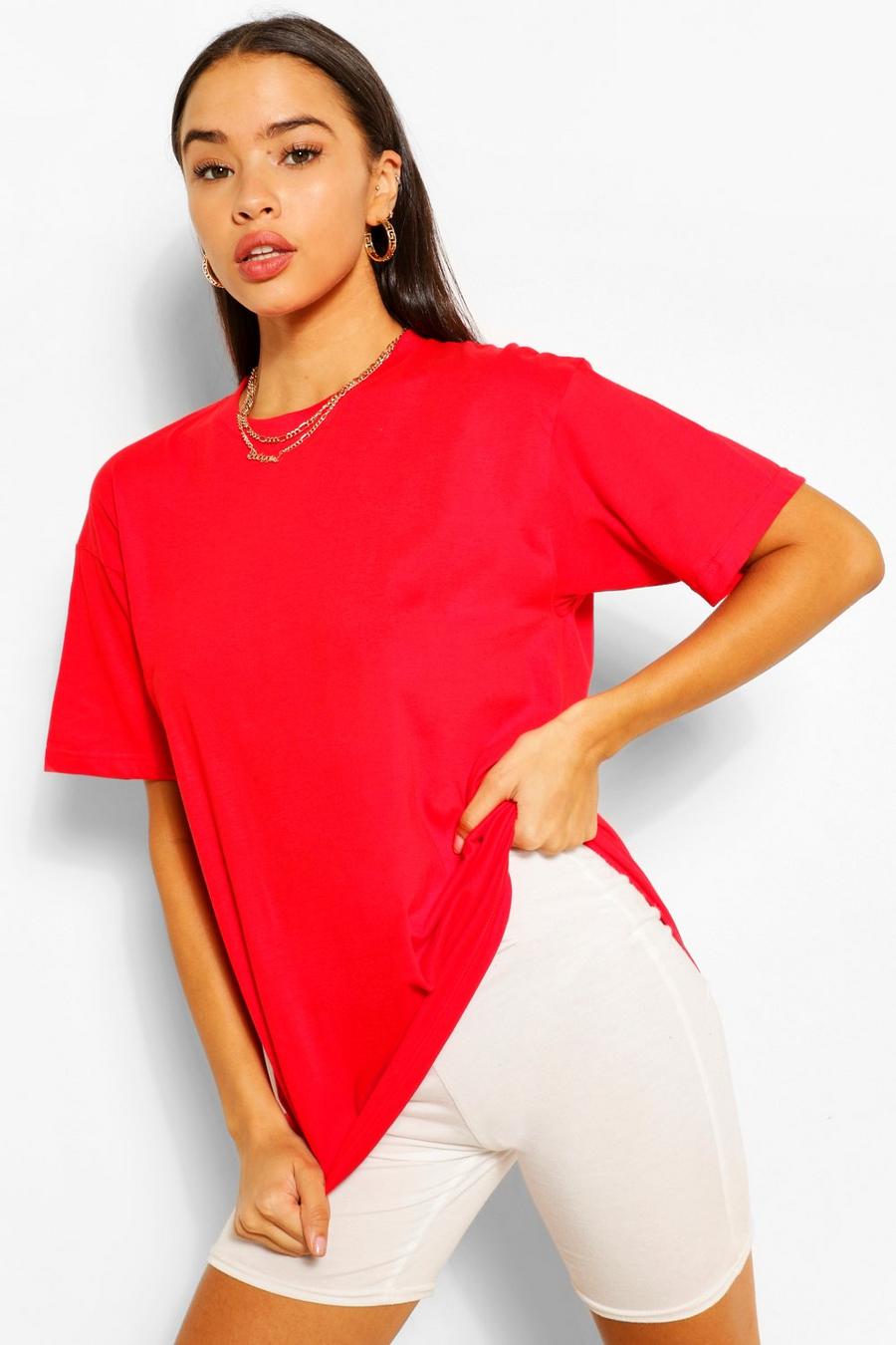 Red Basic Short Sleeve T-Shirt image number 1