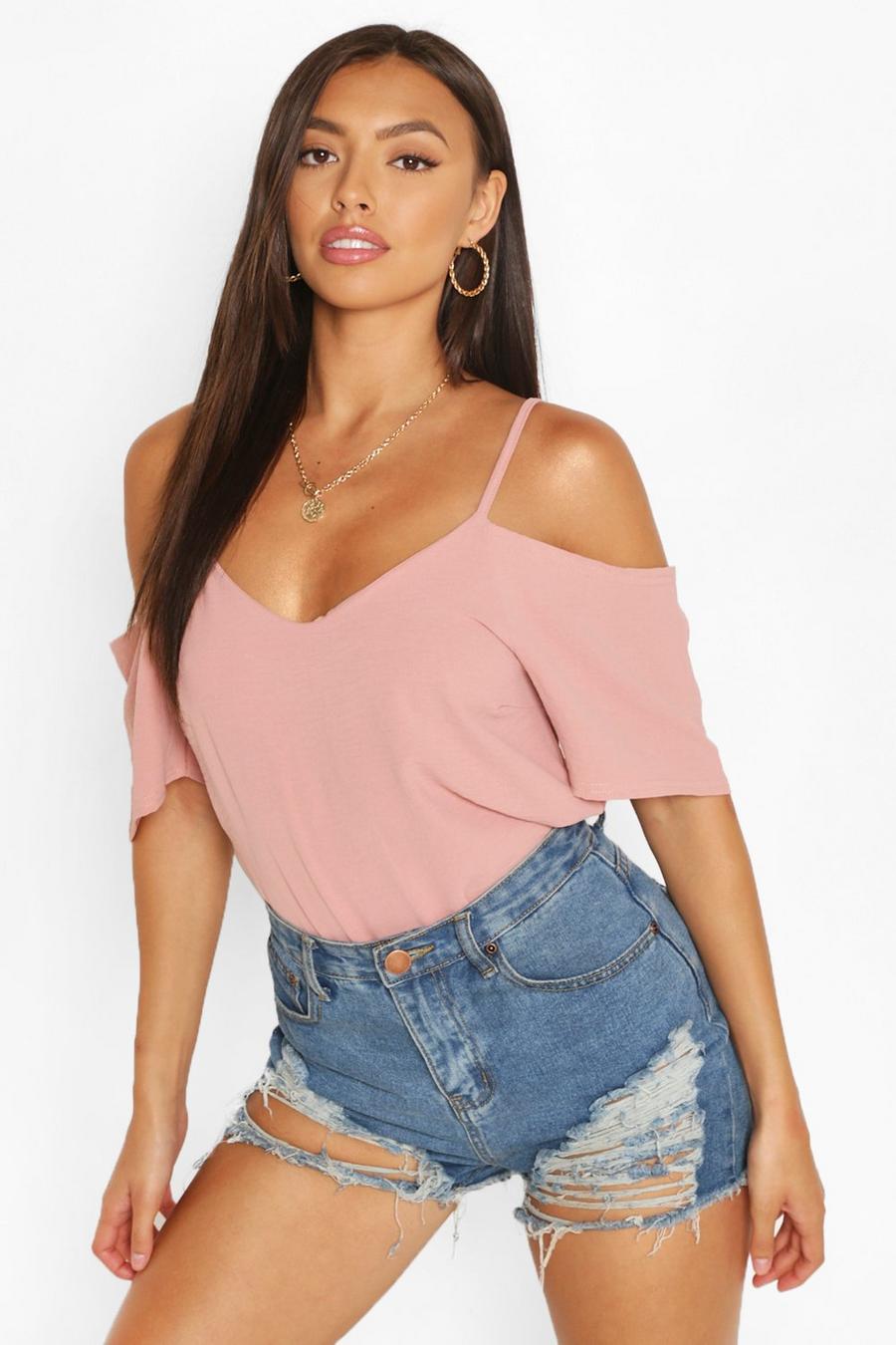 Blush Woven Cold Shoulder Cami Top image number 1