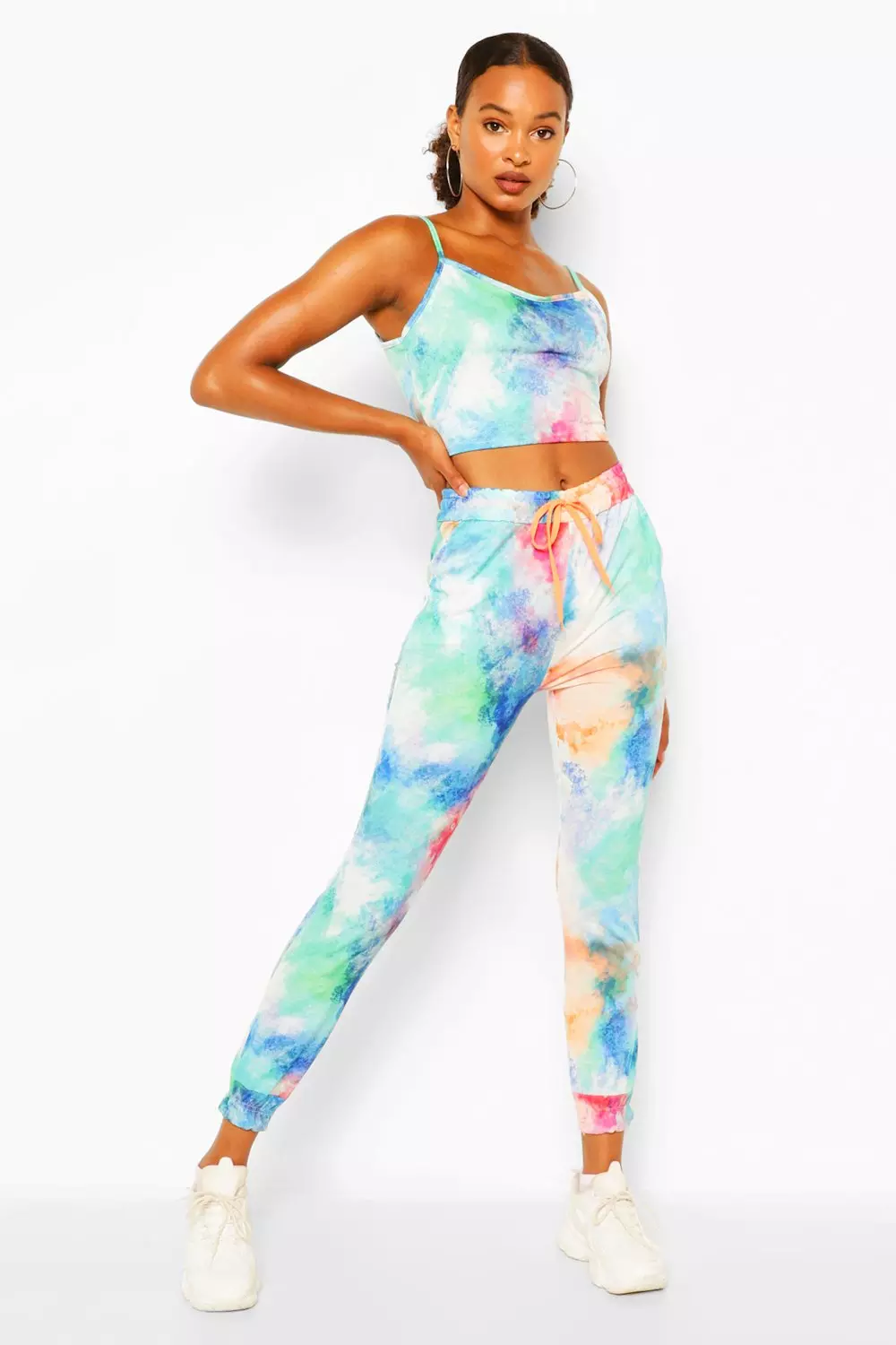 Tie dye joggers and top set sale