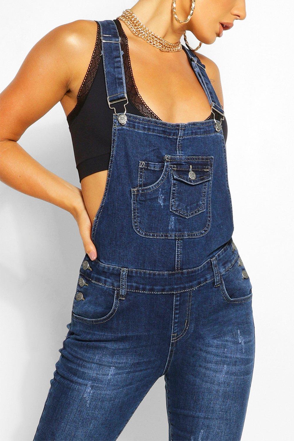 boohoo denim dungarees