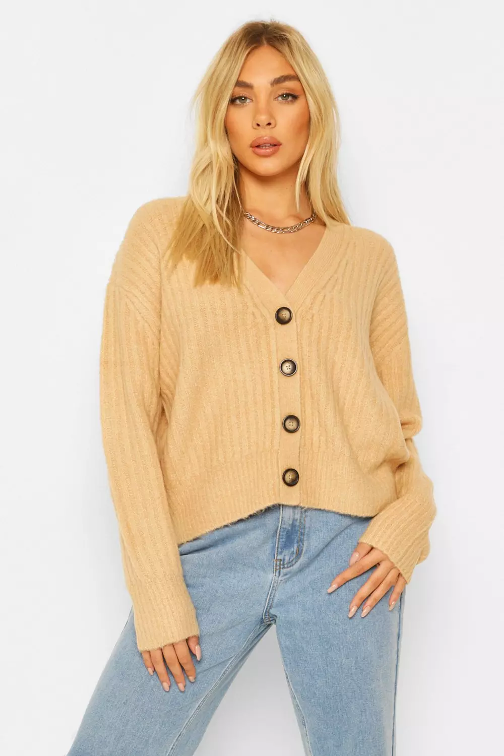 Boohoo oversized boyfriend cardigan sale