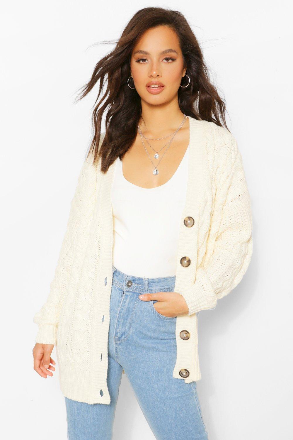 cream boyfriend cardigan