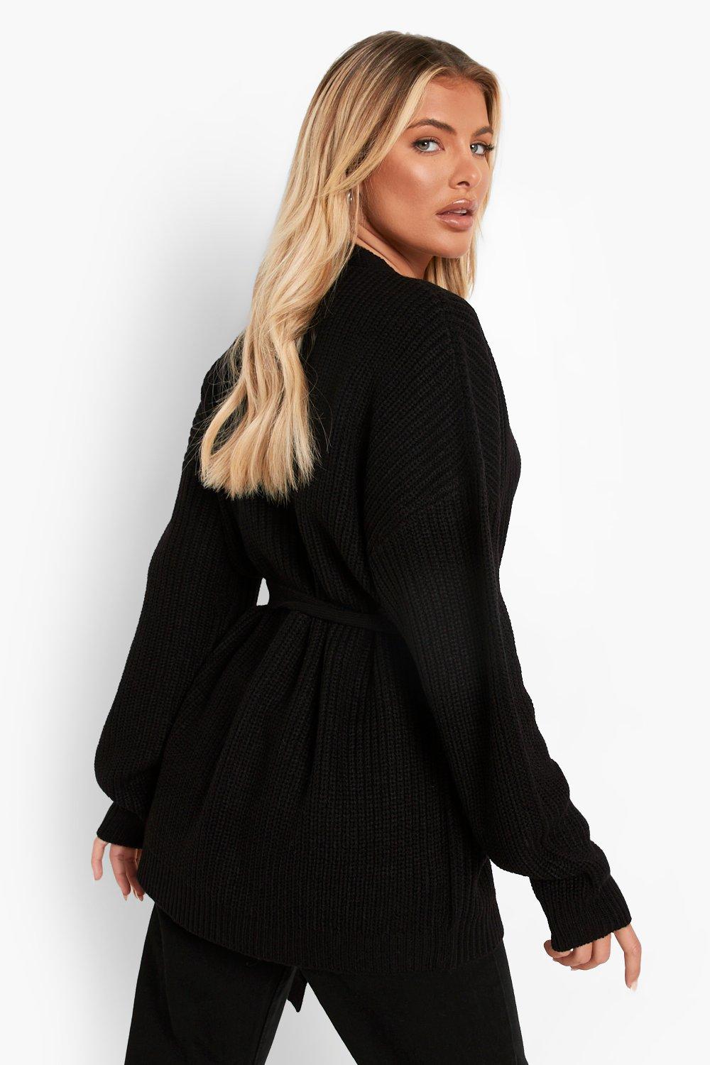 boohoo belted cardigan